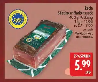 Marktkauf Recla südtiroler markenspeck Angebot