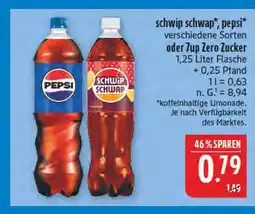 Marktkauf Pepsi schwip schwap, pepsi oder 7up zero zucker Angebot