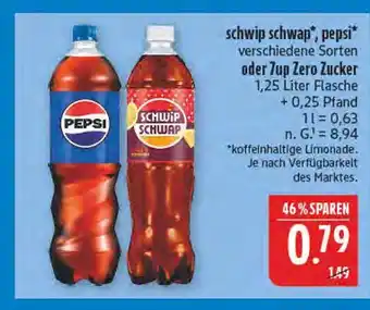 Marktkauf Pepsi schwip schwap, pepsi oder 7up zero zucker Angebot