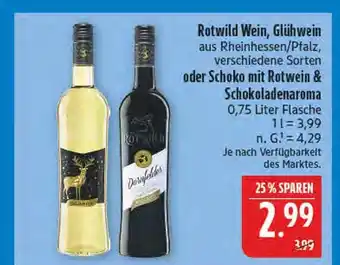 Marktkauf Rotwild wein, glühwein Angebot