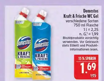 Marktkauf Domestos kraft & frische wc gel lime fresh Angebot