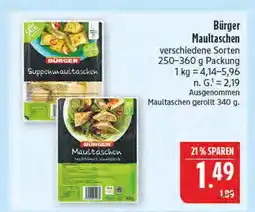 Marktkauf Bürger suppenmaultaschen Angebot