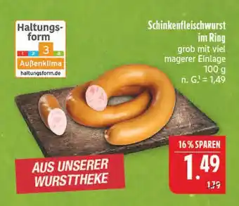 Marktkauf Schinkenfleischwurst im ring Angebot