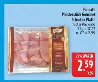 Marktkauf Ponnath meisterstück gourmet schinken platte Angebot