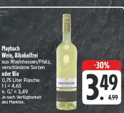 Edeka Maybach wein, alkoholfrei Angebot