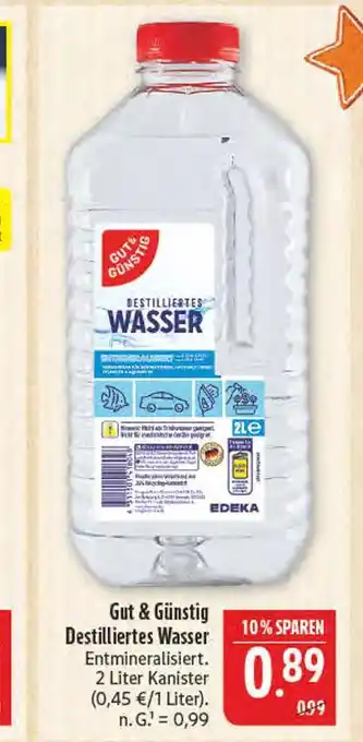 Marktkauf Gut & günstig destilliertes wasser Angebot