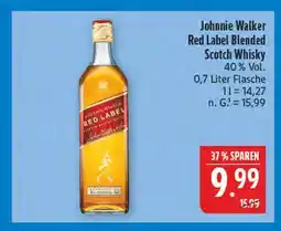 Marktkauf Johnnie walker red label blended scotch whisky Angebot
