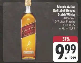 Edeka Johnnie walker red label blended scotch whisky Angebot