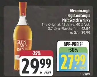 Edeka Glenmorangie highland single malt scotch whisky Angebot
