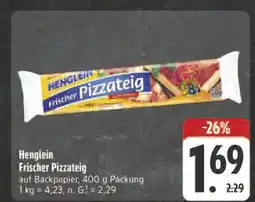 Edeka Henglein frischer pizzateig Angebot
