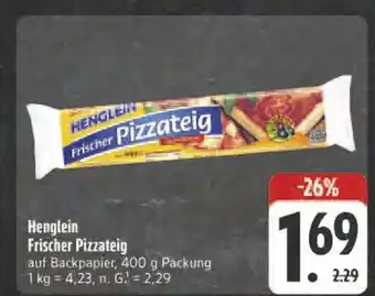 Edeka Henglein frischer pizzateig Angebot