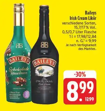 Edeka Baileys schokolade haselnuss Angebot