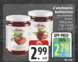 Edeka D'arbo naturrein konfitüre extra Angebot
