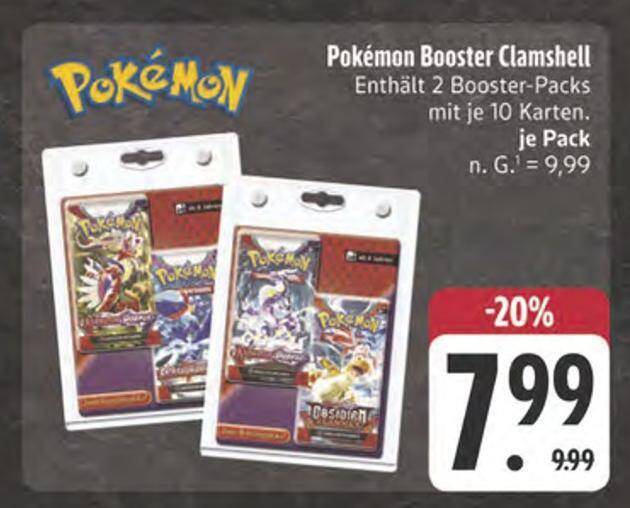 Pokémon booster clamshell Angebot bei Edeka