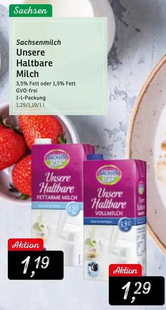 KONSUM Sachsenmilch Unsere Haltbare Milch Angebot