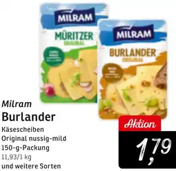 KONSUM Milram Burlander Angebot