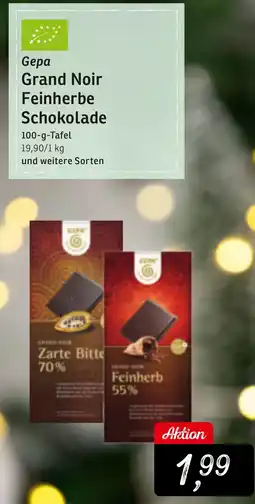 KONSUM Gepa Grand Noir Feinherbe Schokolade Angebot
