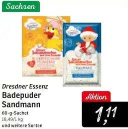 KONSUM Dresdner Essenz Badepuder Sandmann Angebot