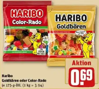 REWE Haribo Goldbären oder Color-Rado Angebot
