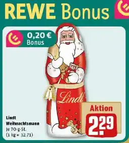 REWE Lindt Weihnachtsmann Angebot