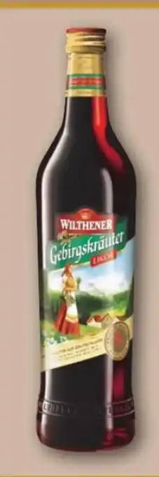 REWE Center Wilthener Gebirgskräuter Likör Angebot