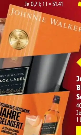 Lidl Johnnie Walker Black Label Blended Scotch Whisky 12 Y Angebot