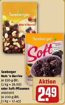 REWE Seeberger Nuts 'n Berries oder Soft Pflaumen Angebot