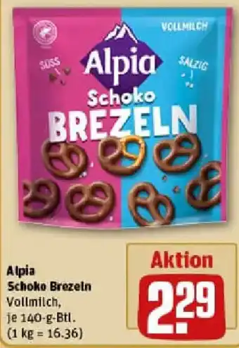 REWE Alpia Schoko Brezeln Angebot
