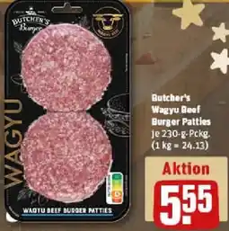 REWE Butcher's Wagyu Beef Burger Patties Angebot