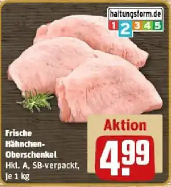 REWE Frische Hähnchen Oberschenkel Angebot