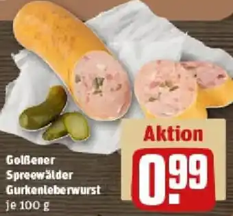REWE Golẞener Spreewälder Gurkenleberwurst Angebot