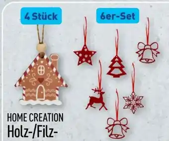 Aldi Nord Home Creation Holz-/Filz-Anhänger Angebot