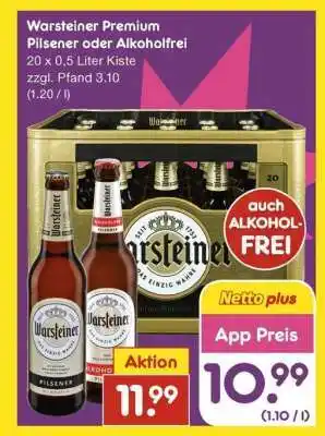 Netto Marken-Discount Warsteiner Premium Pilsener oder Alkoholfrei Angebot