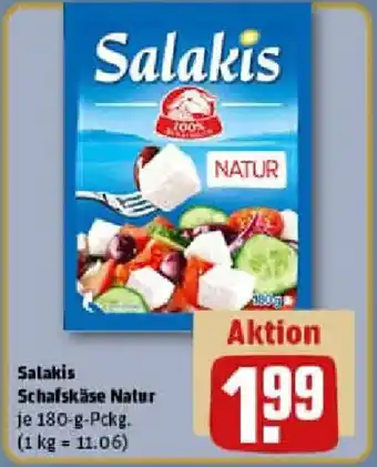 REWE Salakis Schafskäse Natur Angebot