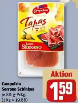 REWE Campofrio Serrano Schinken Angebot
