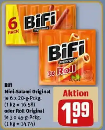 REWE Bifi Mini-Salami Original oder Roll Original Angebot