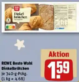 REWE REWE Beste Wahl Dinkelbrötchen Angebot