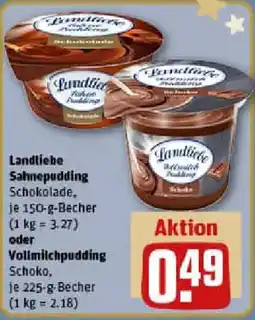 REWE Landliebe Sahnepudding oder Vollmilchpudding Angebot