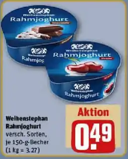 REWE Weihenstephan Rahmjoghurt Angebot