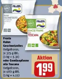 REWE Frosta Rahm Geschnetzeltes oder Gemüsepfanne alla Toscana Angebot