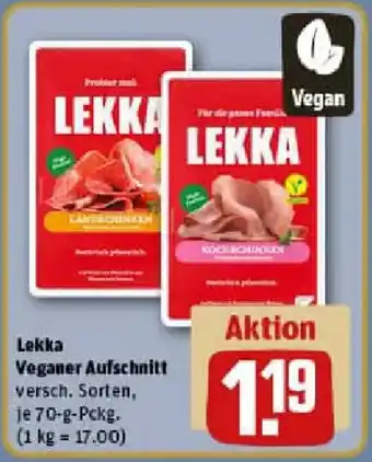 REWE Lekka Veganer Aufschnitt Angebot