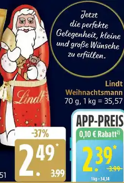 Edeka Lindt Weihnachtsmann Angebot