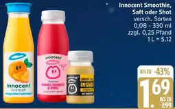Edeka Innocent Smoothie, Saft oder Shot Angebot