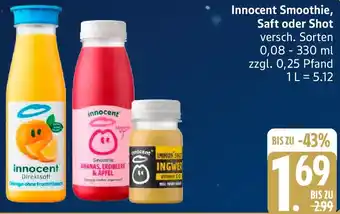 Edeka Innocent Smoothie, Saft oder Shot Angebot