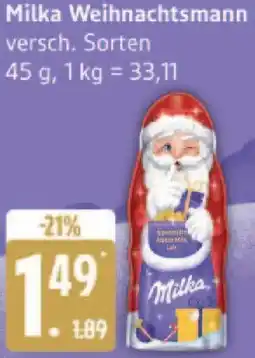 Edeka Milka Weihnachtsmann Angebot