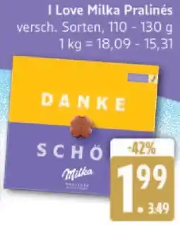 Edeka I Love Milka Pralinés Angebot