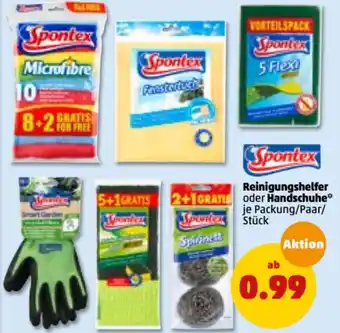 PENNY Spontex Reinigungshelfer oder Handschuhe Angebot