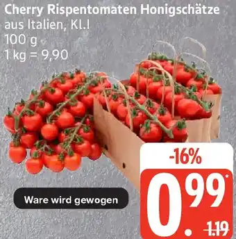 Edeka Cherry Rispentomaten Honigschätze Angebot
