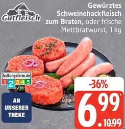 Edeka Gutfleisch Gewürztes Schweinehackfleisch zum Braten Angebot