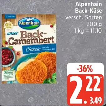 Edeka Alpenhain Back-Käse Angebot